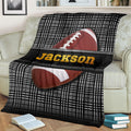 Ohaprints-Fleece-Sherpa-Blanket-American-Football-Gift-For-Son-Boy-Men-Custom-Personalized-Name-Soft-Throw-Blanket-1288-Fleece Blanket