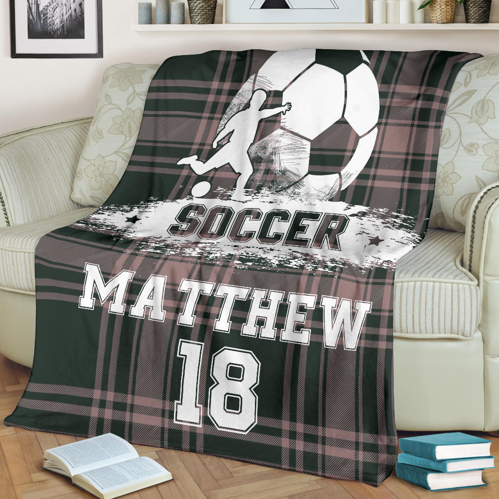 Ohaprints-Fleece-Sherpa-Blanket-Soccer-Checked-This-Is-My-Position-Custom-Personalized-Name-Number-Soft-Throw-Blanket-1349-Fleece Blanket