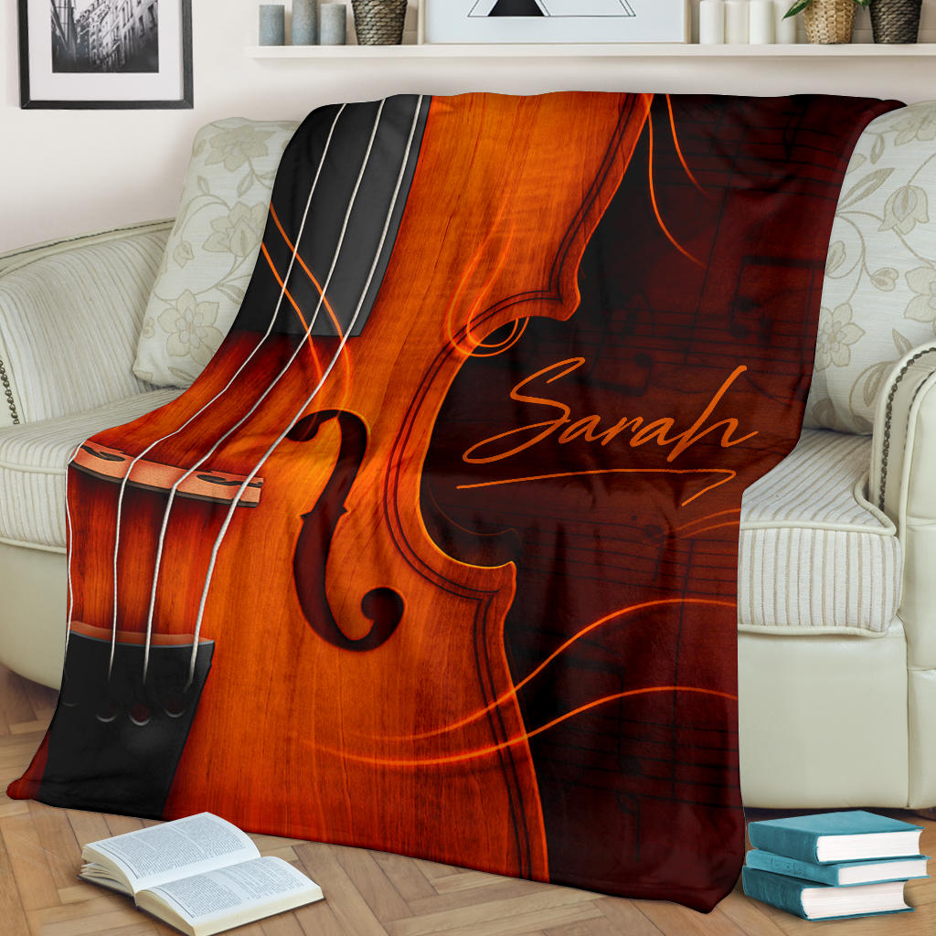 Ohaprints-Fleece-Sherpa-Blanket-Violin-This-Is-My-Favorite-Gift-For-Violin-Lover-Custom-Personalized-Name-Soft-Throw-Blanket-1193-Fleece Blanket