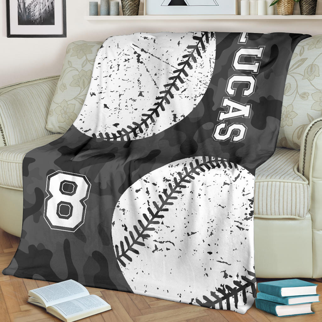 Ohaprints-Fleece-Sherpa-Blanket-Baseball-Gift-For-Son-Boy-Custom-Personalized-Name-Number-Soft-Throw-Blanket-1512-Fleece Blanket