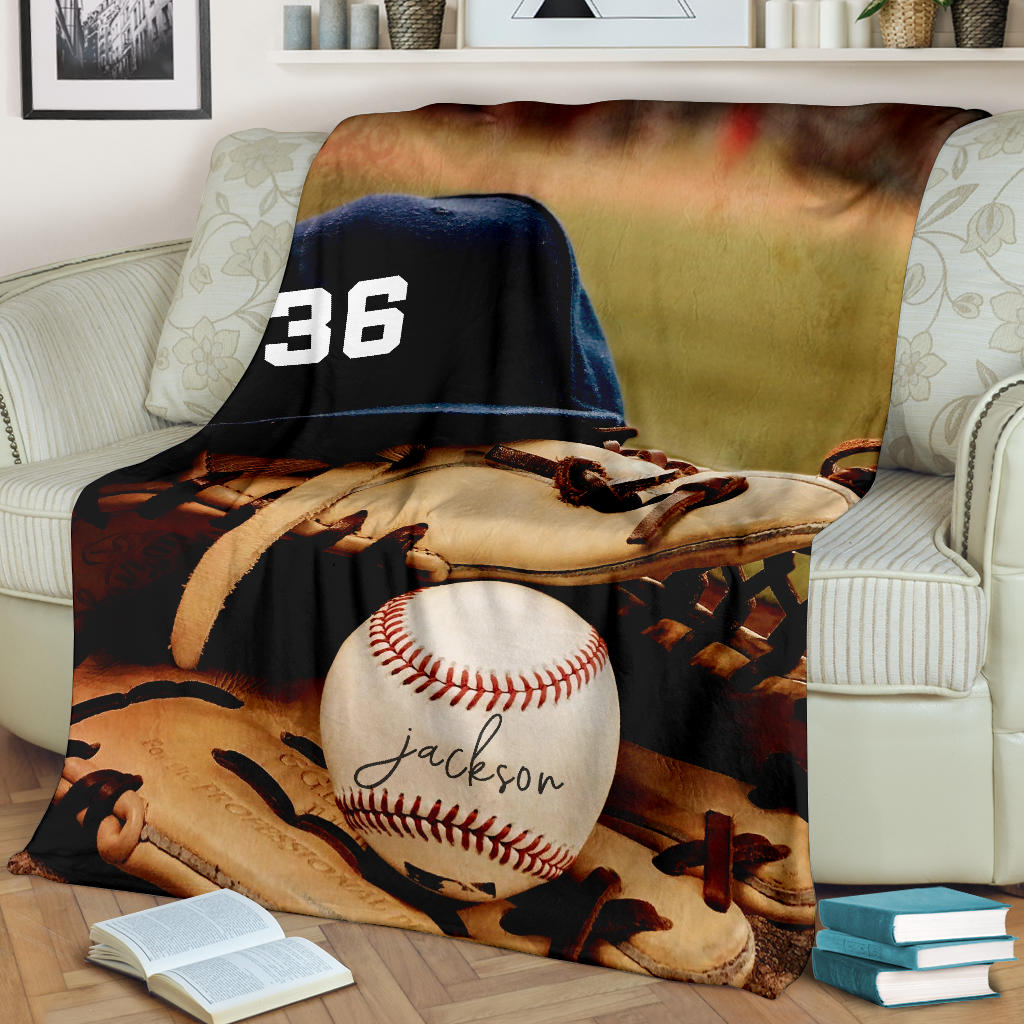 Ohaprints-Fleece-Sherpa-Blanket-Baseball-Gift-For-Son-Boy-Custom-Personalized-Name-Number-Soft-Throw-Blanket-1483-Sherpa Blanket