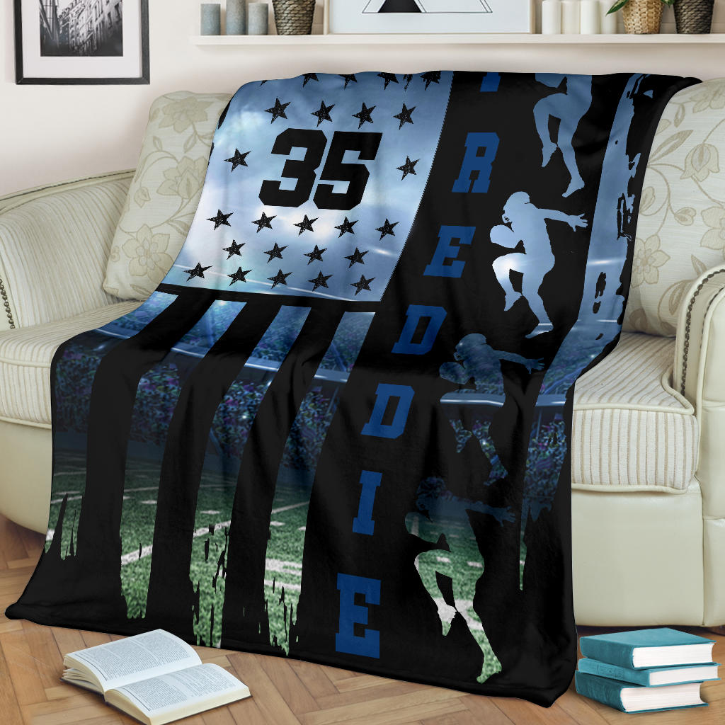 Ohaprints-Fleece-Sherpa-Blanket-American-Football-Gift-For-Son-Boy-Men-Custom-Personalized-Name-Number-Soft-Throw-Blanket-1296-Fleece Blanket