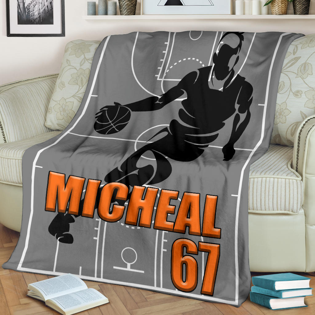 Ohaprints-Fleece-Sherpa-Blanket-Basketball-Gift-For-Son-Boy-Men-Custom-Personalized-Name-Number-Soft-Throw-Blanket-1687-Fleece Blanket