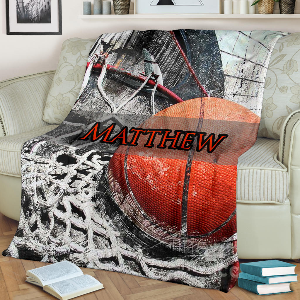 Ohaprints-Fleece-Sherpa-Blanket-Basketball-Gift-For-Son-Boy-Men-Custom-Personalized-Name-Soft-Throw-Blanket-1629-Fleece Blanket