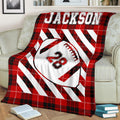 Ohaprints-Fleece-Sherpa-Blanket-American-Football-Gift-For-Son-Boy-Men-Custom-Personalized-Name-Number-Soft-Throw-Blanket-1246-Fleece Blanket