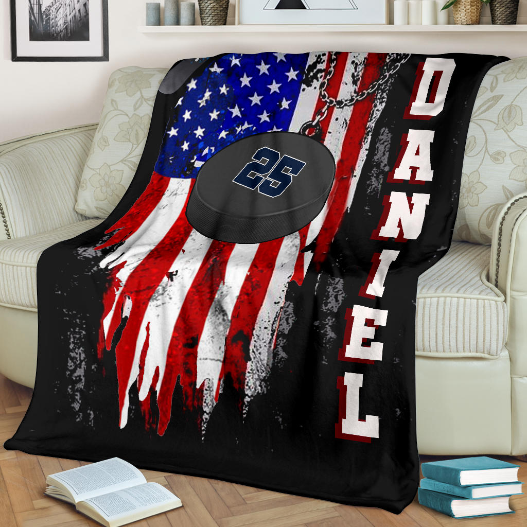 Ohaprints-Fleece-Sherpa-Blanket-America-Us-Flag-Hockey-Blanket-Patriotic-Hockey-Lover-Custom-Personalized-Name-Number-Soft-Throw-Blanket-1631-Fleece Blanket