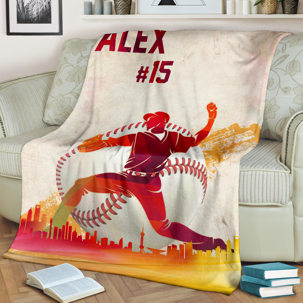 Ohaprints-Fleece-Sherpa-Blanket-Baseball-Gift-For-Son-Boy-Custom-Personalized-Name-Number-Soft-Throw-Blanket-1439-Fleece Blanket