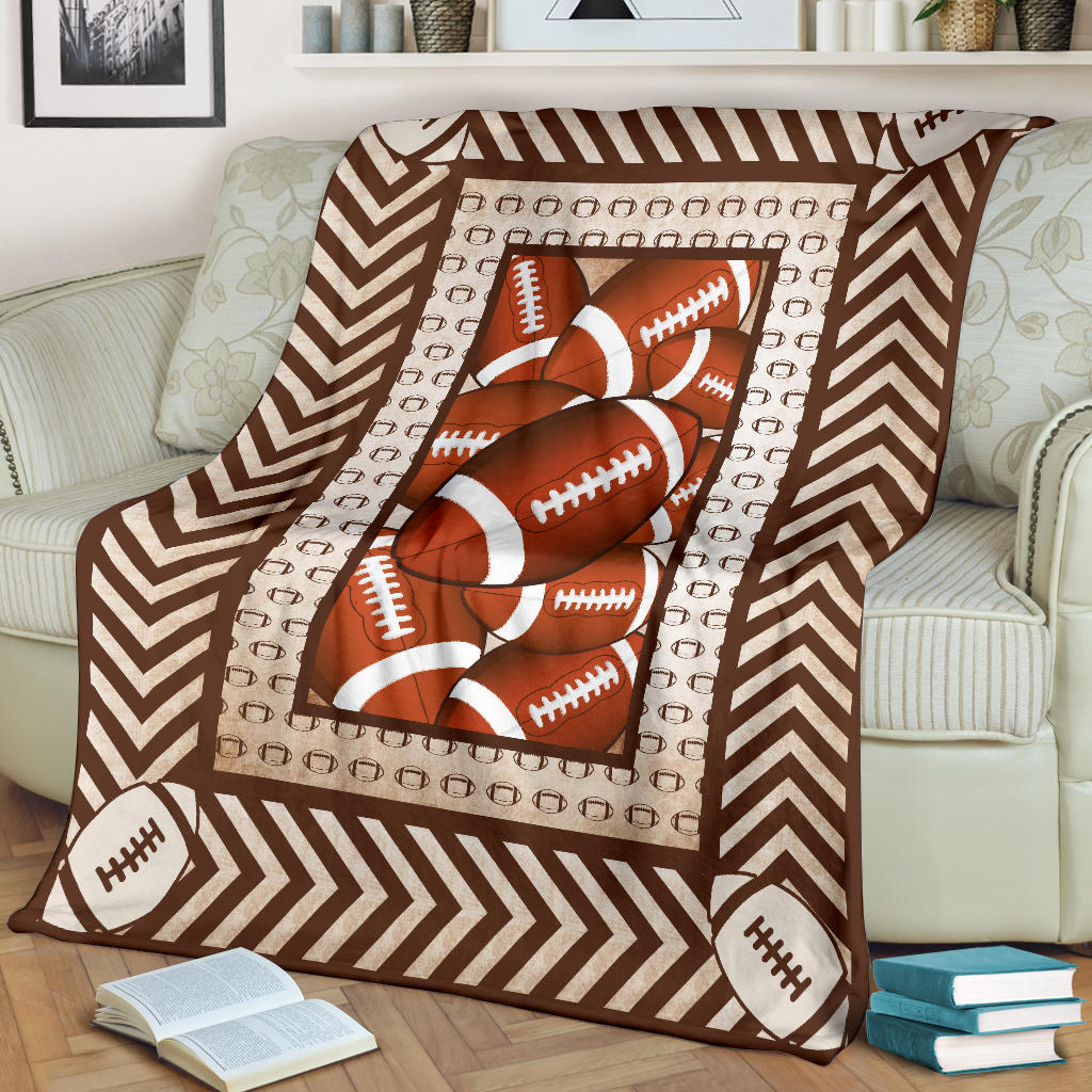 Ohaprints-Fleece-Sherpa-Blanket-American-Football-Gift-For-Son-Boy-Men-Soft-Throw-Blanket-1531-Fleece Blanket