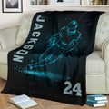 Ohaprints-Fleece-Sherpa-Blanket-American-Football-Gift-For-Son-Boy-Men-Custom-Personalized-Name-Number-Soft-Throw-Blanket-1242-Fleece Blanket