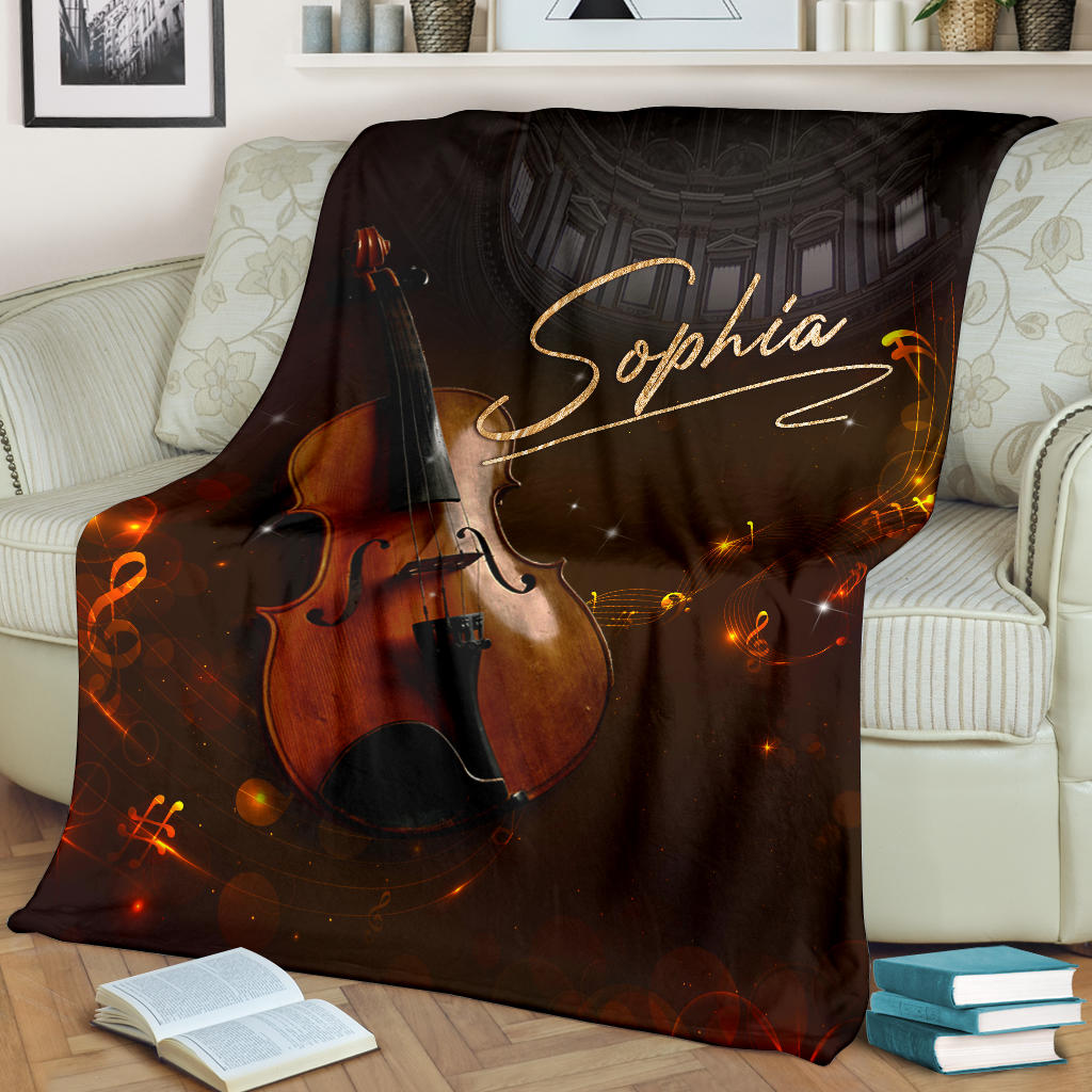 Ohaprints-Fleece-Sherpa-Blanket-Violin-Classic-This-Is-My-Favorite-For-Violin-Lover-Custom-Personalized-Name-Soft-Throw-Blanket-1913-Fleece Blanket