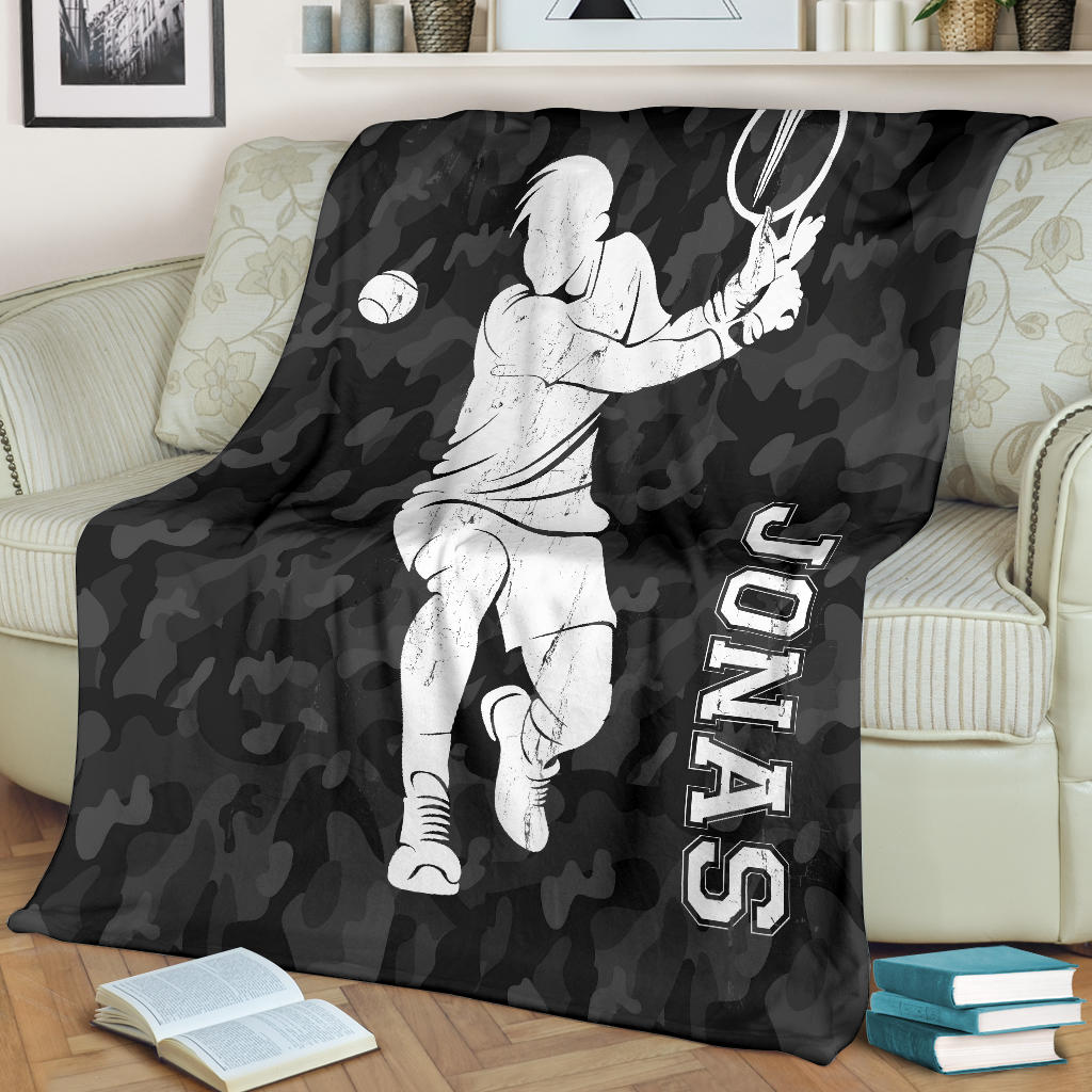 Ohaprints-Fleece-Sherpa-Blanket-Tennis-Player-Gift-For-Him-Gift-For-Son-Custom-Personalized-Name-Soft-Throw-Blanket-1773-Fleece Blanket