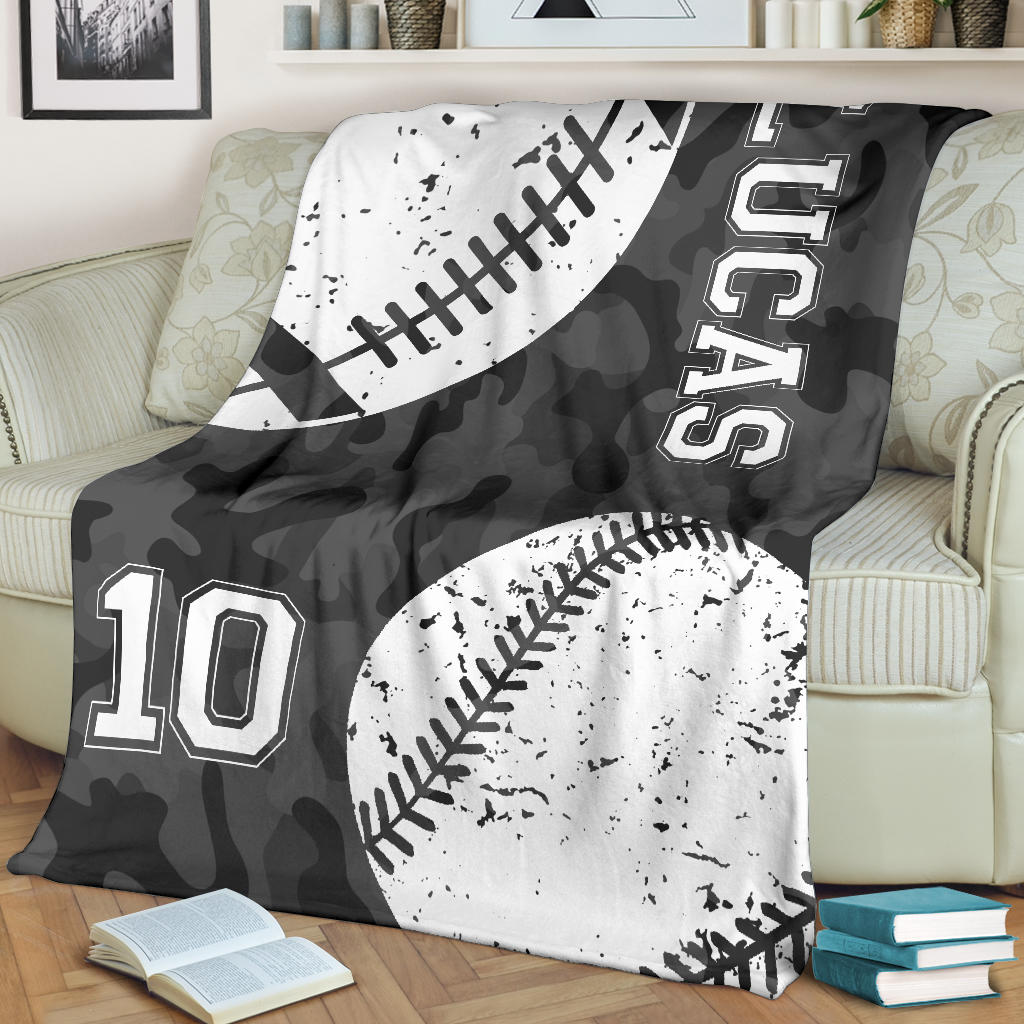 Ohaprints-Fleece-Sherpa-Blanket-Baseball-Gift-For-Son-Boy-Custom-Personalized-Name-Number-Soft-Throw-Blanket-1212-Fleece Blanket