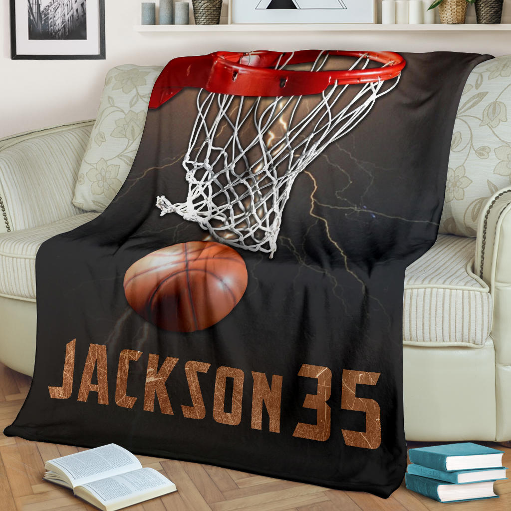 Ohaprints-Fleece-Sherpa-Blanket-Basketball-Gift-For-Son-Boy-Men-Custom-Personalized-Name-Number-Soft-Throw-Blanket-1637-Fleece Blanket