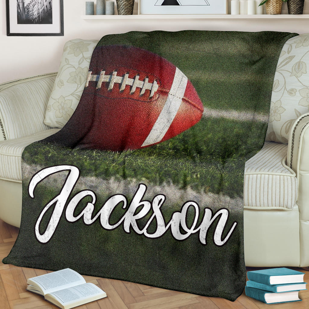 Ohaprints-Fleece-Sherpa-Blanket-American-Football-Gift-For-Son-Boy-Men-Custom-Personalized-Name-Soft-Throw-Blanket-1888-Fleece Blanket