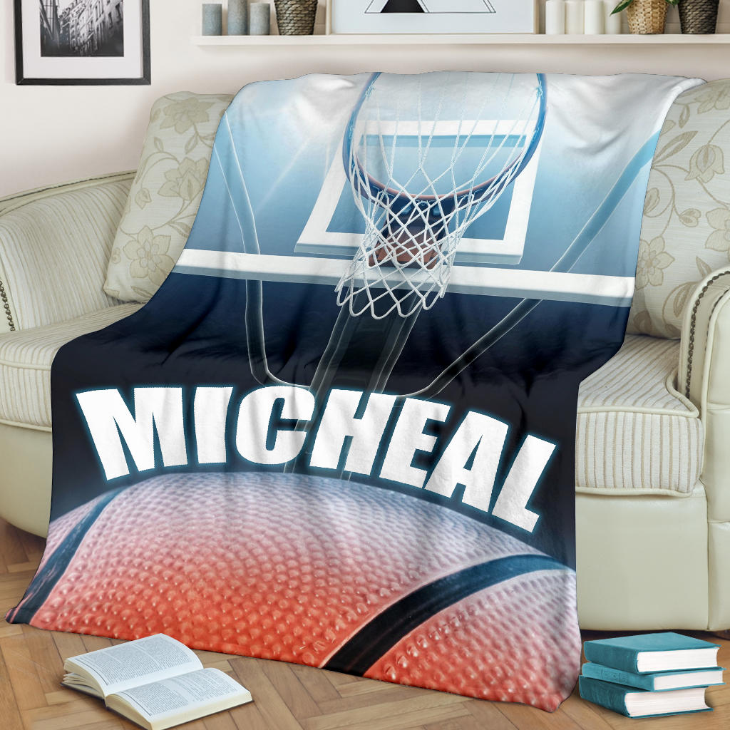 Ohaprints-Fleece-Sherpa-Blanket-Basketball-Gift-For-Son-Boy-Men-Custom-Personalized-Name-Number-Soft-Throw-Blanket-1703-Fleece Blanket