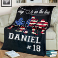 Ohaprints-Fleece-Sherpa-Blanket-American-Football-Gift-For-Son-Boy-Men-Custom-Personalized-Name-Number-Soft-Throw-Blanket-1532-Fleece Blanket