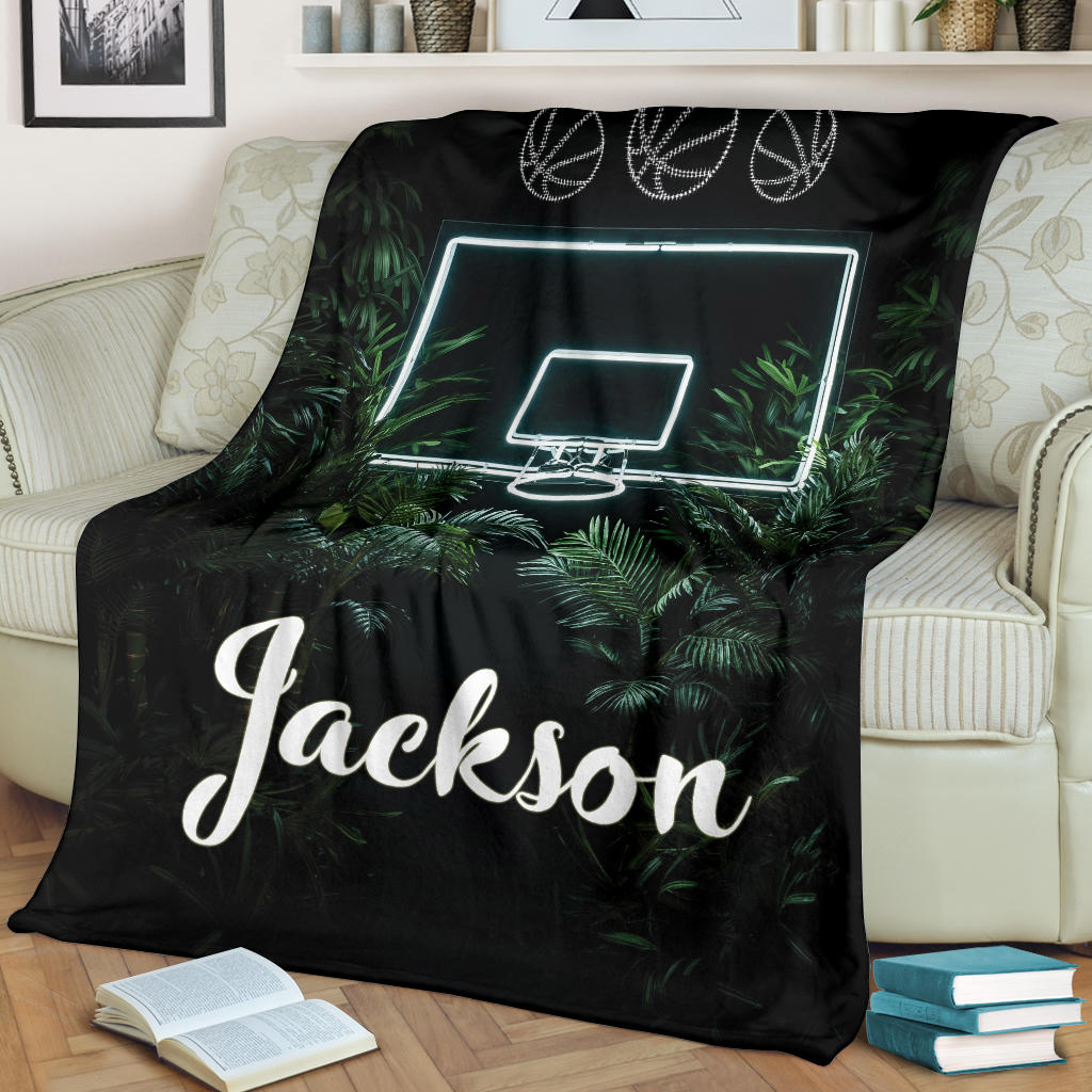 Ohaprints-Fleece-Sherpa-Blanket-Basketball-Gift-For-Son-Boy-Men-Custom-Personalized-Name-Soft-Throw-Blanket-1723-Fleece Blanket