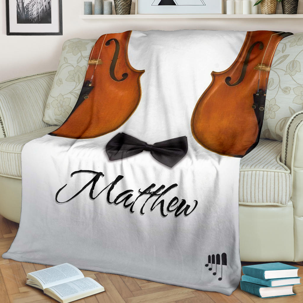 Ohaprints-Fleece-Sherpa-Blanket-Violin-Music-Gift-For-Fan-Lovers-Custom-Personalized-Name-Soft-Throw-Blanket-1398-Fleece Blanket