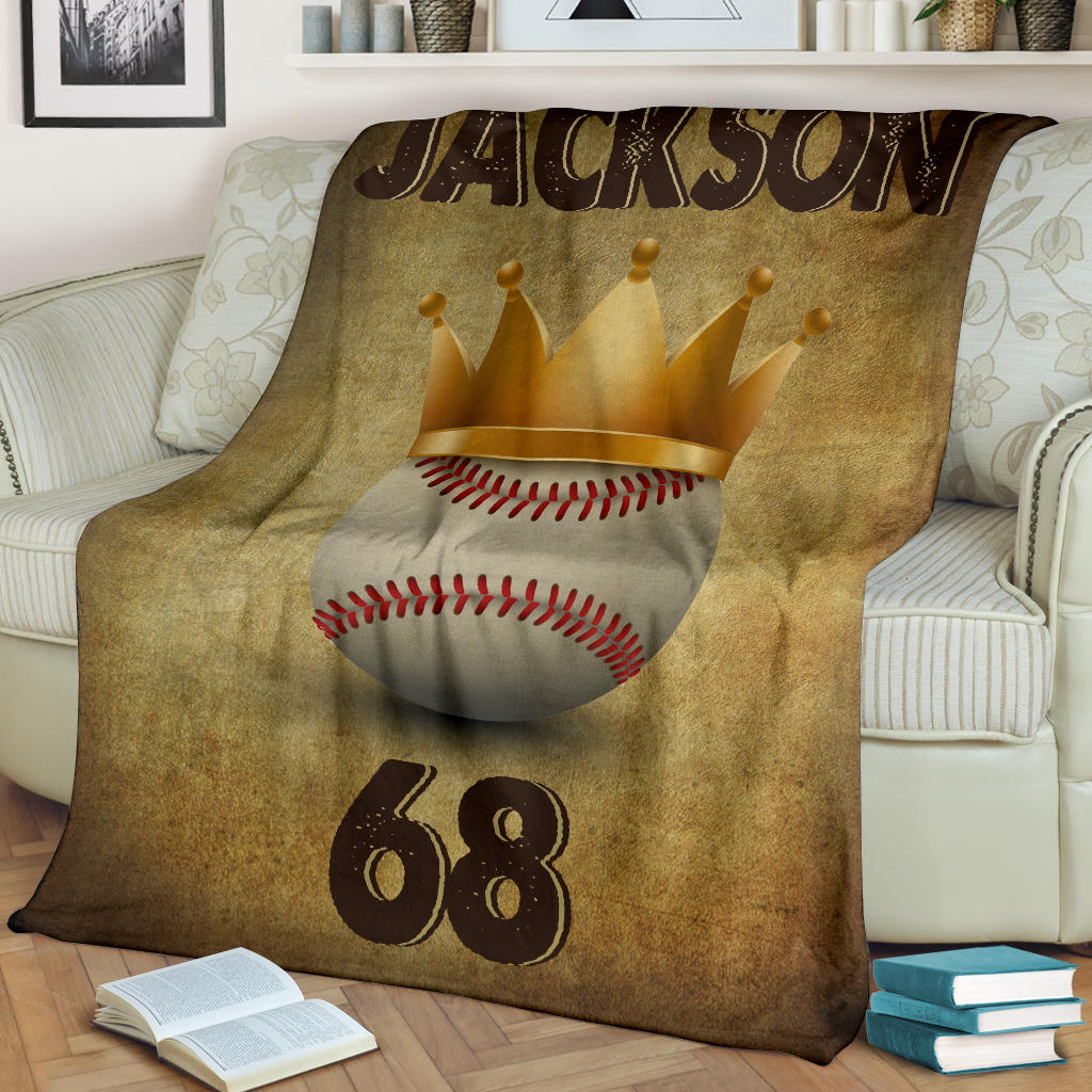 Ohaprints-Fleece-Sherpa-Blanket-Baseball-Gift-For-Son-Boy-Custom-Personalized-Name-Number-Soft-Throw-Blanket-1498-Fleece Blanket