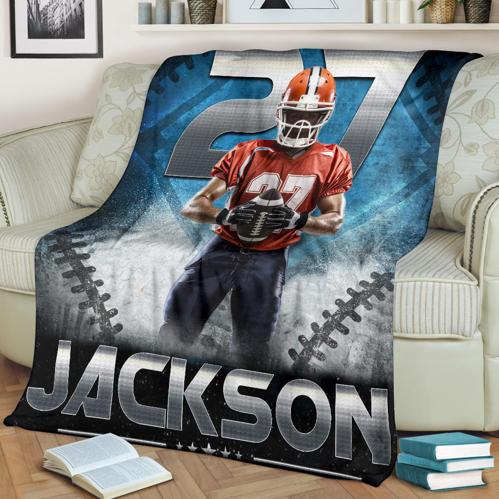 Ohaprints-Fleece-Sherpa-Blanket-American-Football-Gift-For-Son-Boy-Men-Custom-Personalized-Name-Number-Soft-Throw-Blanket-1915-Fleece Blanket