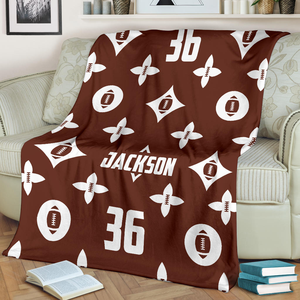 Ohaprints-Fleece-Sherpa-Blanket-American-Football-Gift-For-Son-Boy-Men-Custom-Personalized-Name-Number-Soft-Throw-Blanket-1919-Fleece Blanket