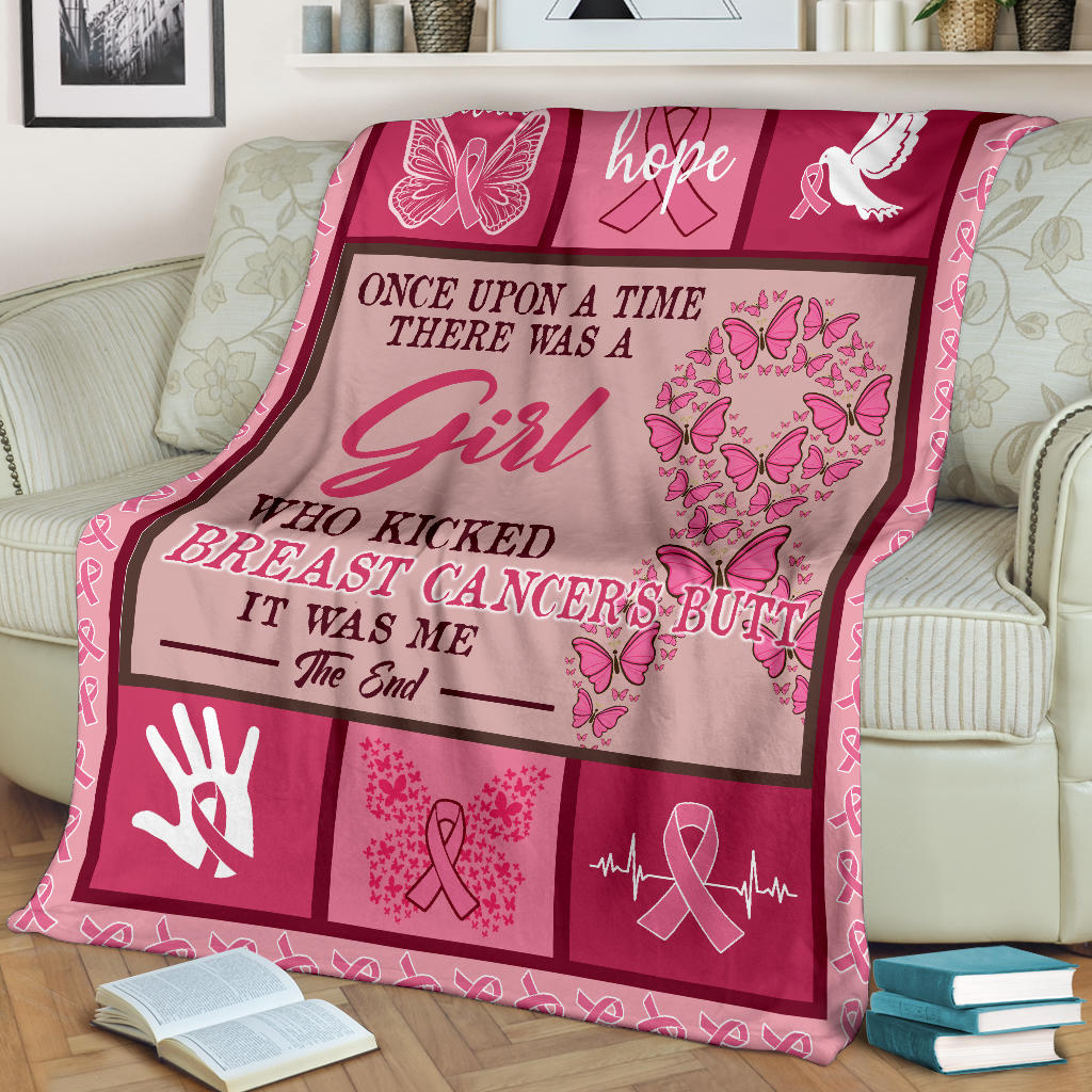 Ohaprints-Fleece-Sherpa-Blanket-Breast-Cancer-Awareness-Girl-Hope-Ribbon-Soft-Throw-Blanket-1579-Fleece Blanket