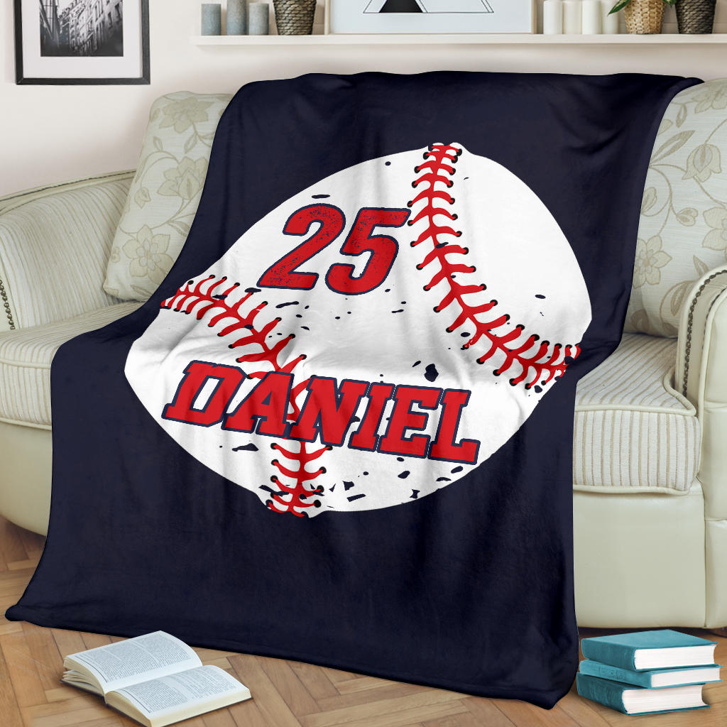 Ohaprints-Fleece-Sherpa-Blanket-Baseball-Gift-For-Son-Boy-Custom-Personalized-Name-Number-Soft-Throw-Blanket-1504-Fleece Blanket