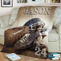 Ohaprints-Fleece-Sherpa-Blanket-American-Football-Gift-For-Son-Boy-Men-Custom-Personalized-Name-Number-Soft-Throw-Blanket-1304-Fleece Blanket