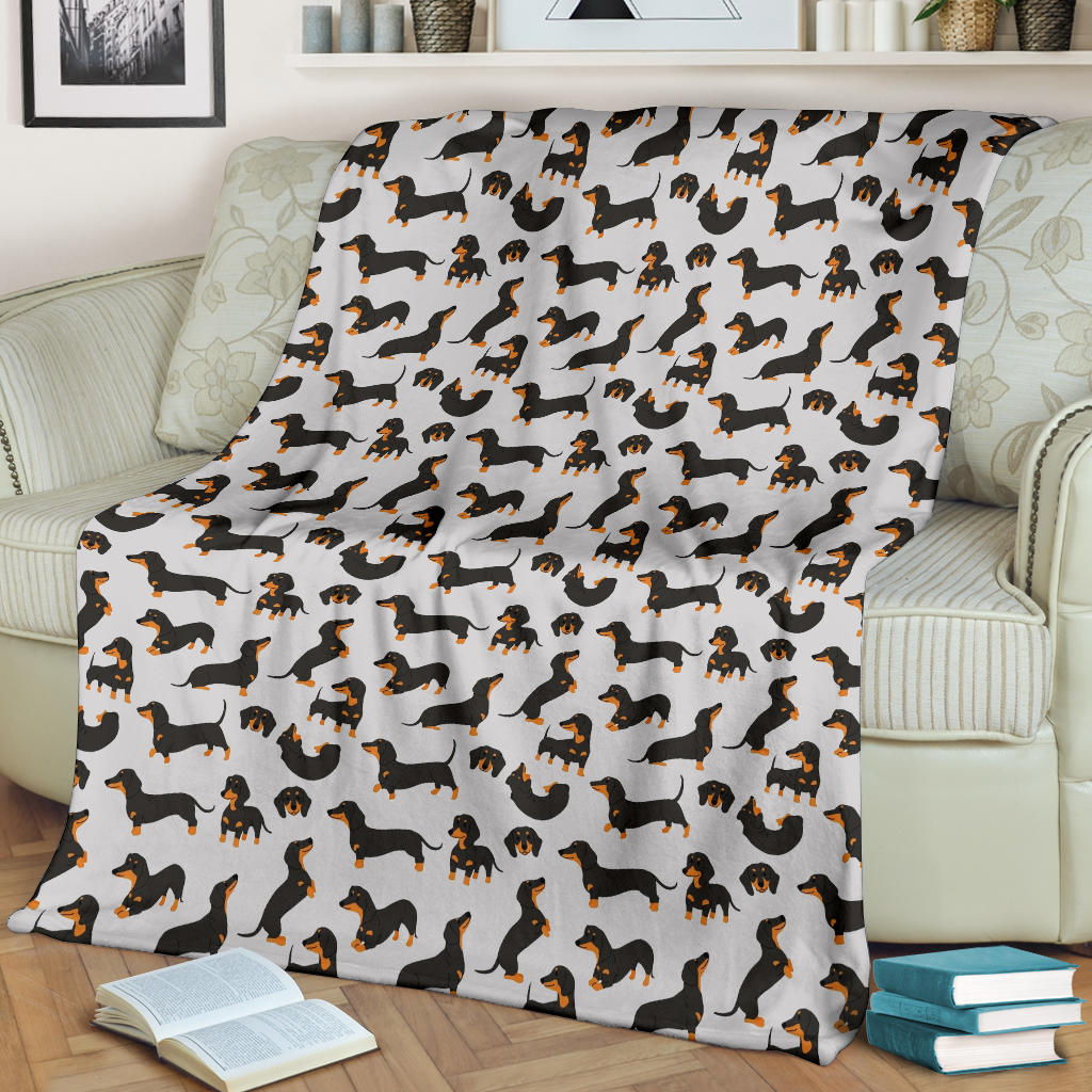 Ohaprints-Fleece-Sherpa-Blanket-Dachshund-Cute-Lovely-Gift-For-Dog-Lover-Pet-Animals-Soft-Throw-Blanket-1795-Fleece Blanket