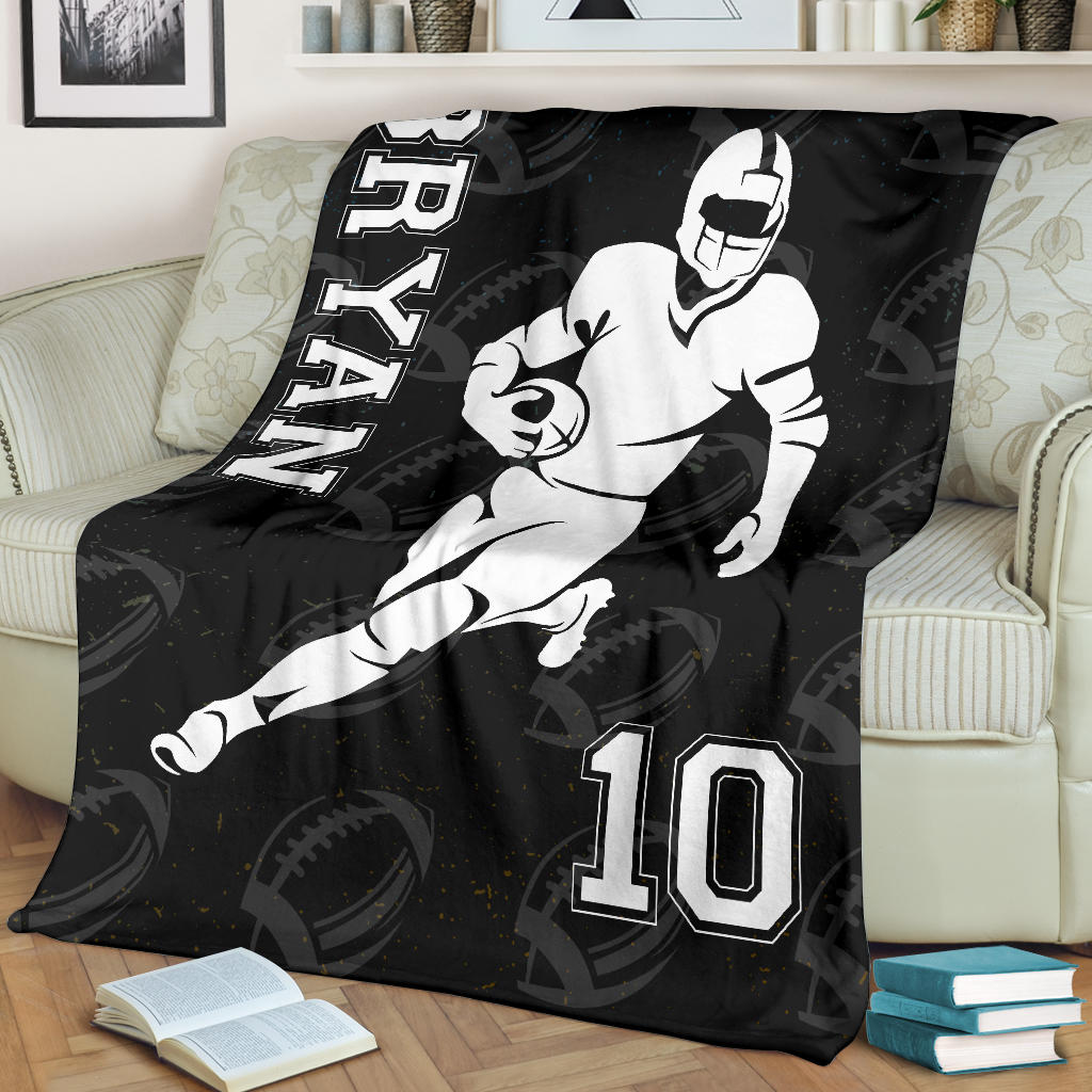 Ohaprints-Fleece-Sherpa-Blanket-American-Football-Gift-For-Son-Boy-Men-Custom-Personalized-Name-Number-Soft-Throw-Blanket-1908-Fleece Blanket