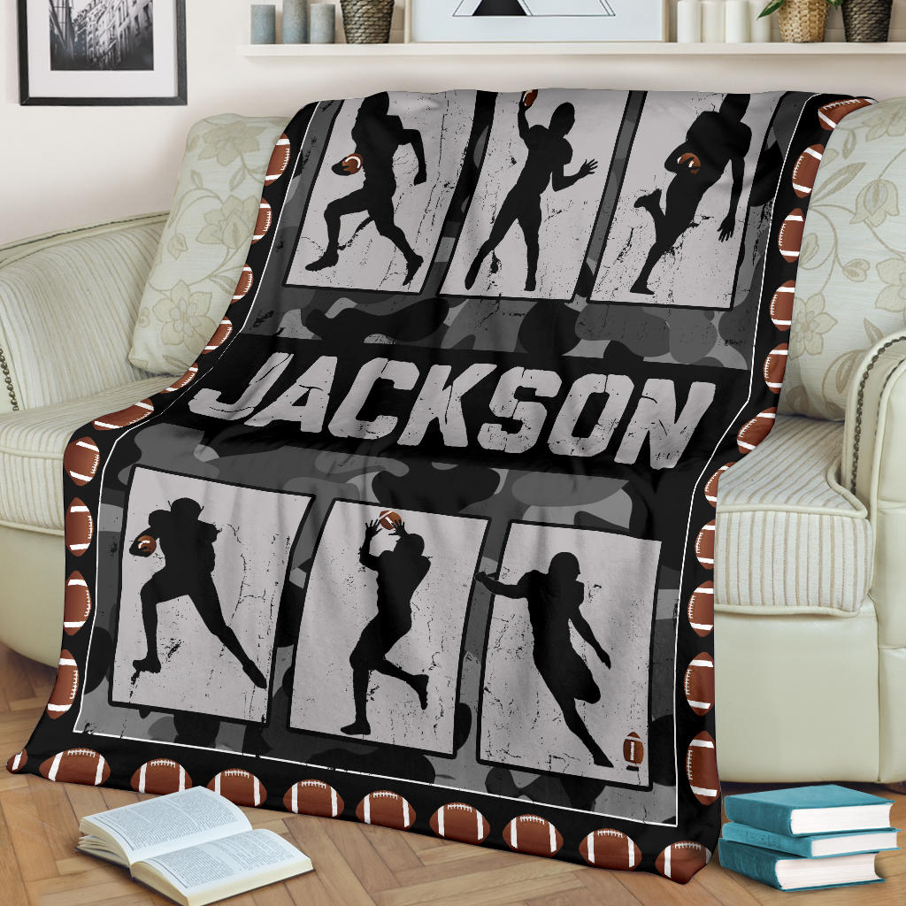 Ohaprints-Fleece-Sherpa-Blanket-American-Football-Gift-For-Son-Boy-Men-Custom-Personalized-Name-Soft-Throw-Blanket-1377-Fleece Blanket