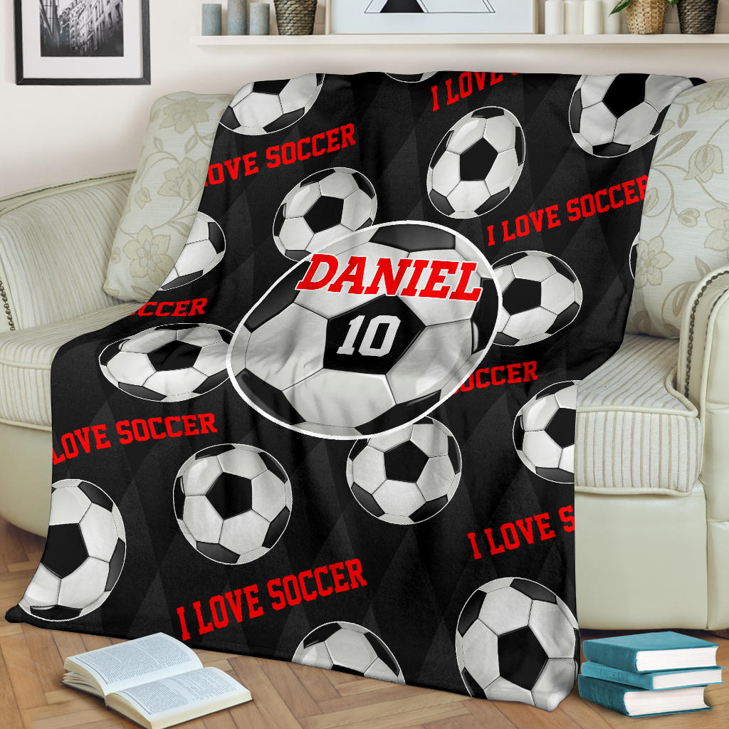 Ohaprints-Fleece-Sherpa-Blanket-Soccer-I-Love-Soccer-Make-Them-Special-Lover-Gift-Custom-Personalized-Name-Number-Soft-Throw-Blanket-1516-Fleece Blanket