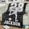 Ohaprints-Fleece-Sherpa-Blanket-Soccer-Dark-Camo-Player-Gift-For-Fan-Lovers-Custom-Personalized-Name-Number-Soft-Throw-Blanket-1373-Fleece Blanket