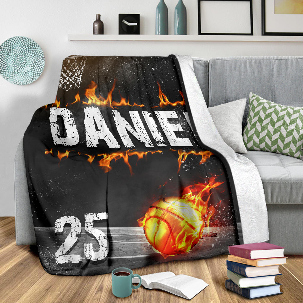 Ohaprints-Fleece-Sherpa-Blanket-Basketball-Gift-For-Son-Boy-Men-Custom-Personalized-Name-Number-Soft-Throw-Blanket-1609-Sherpa Blanket