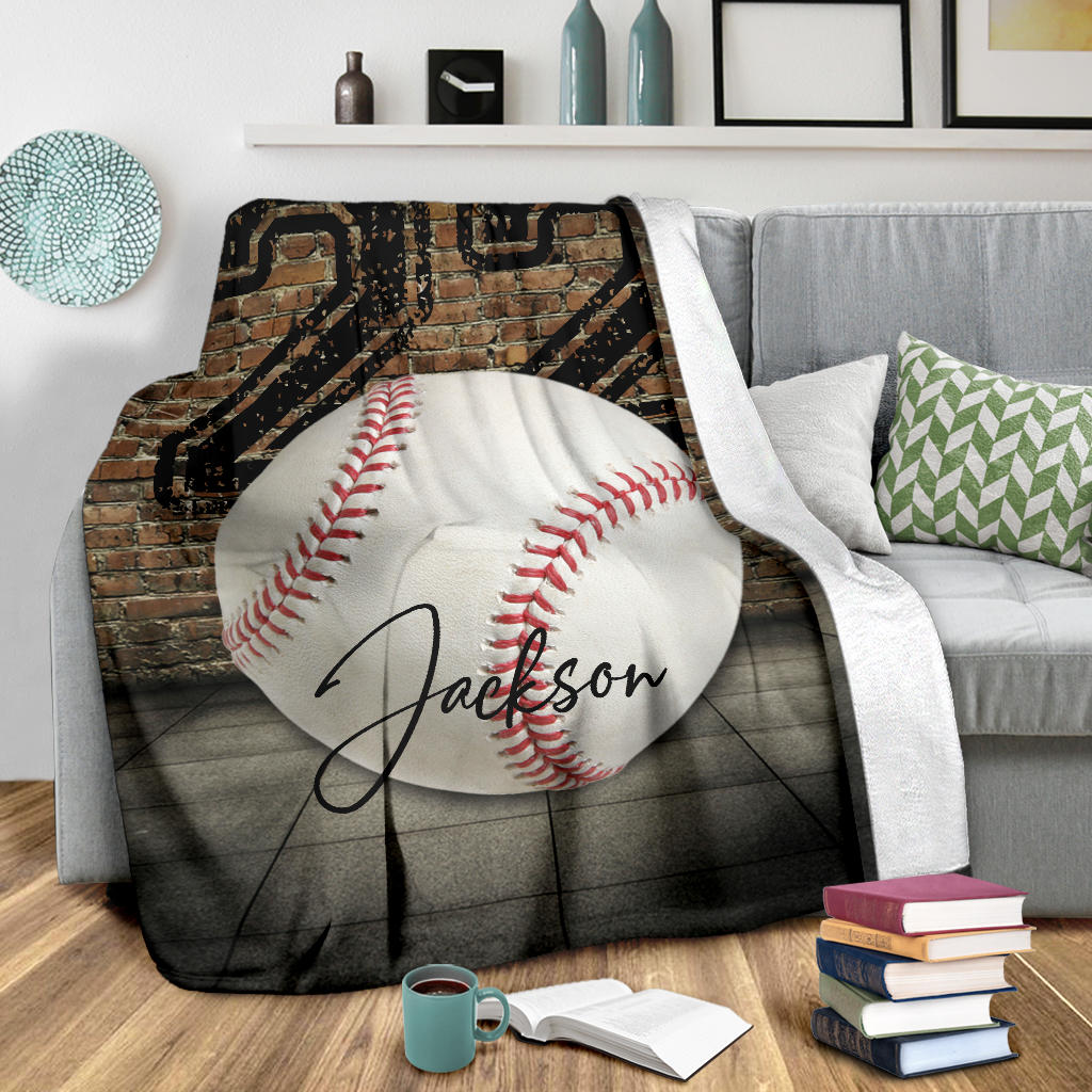 Ohaprints-Fleece-Sherpa-Blanket-Baseball-Gift-For-Son-Boy-Custom-Personalized-Name-Number-Soft-Throw-Blanket-1476-Sherpa Blanket