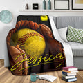Ohaprints-Fleece-Sherpa-Blanket-Softball-Gift-For-Daughter-Girl-Custom-Personalized-Name-Number-Soft-Throw-Blanket-1840-Sherpa Blanket