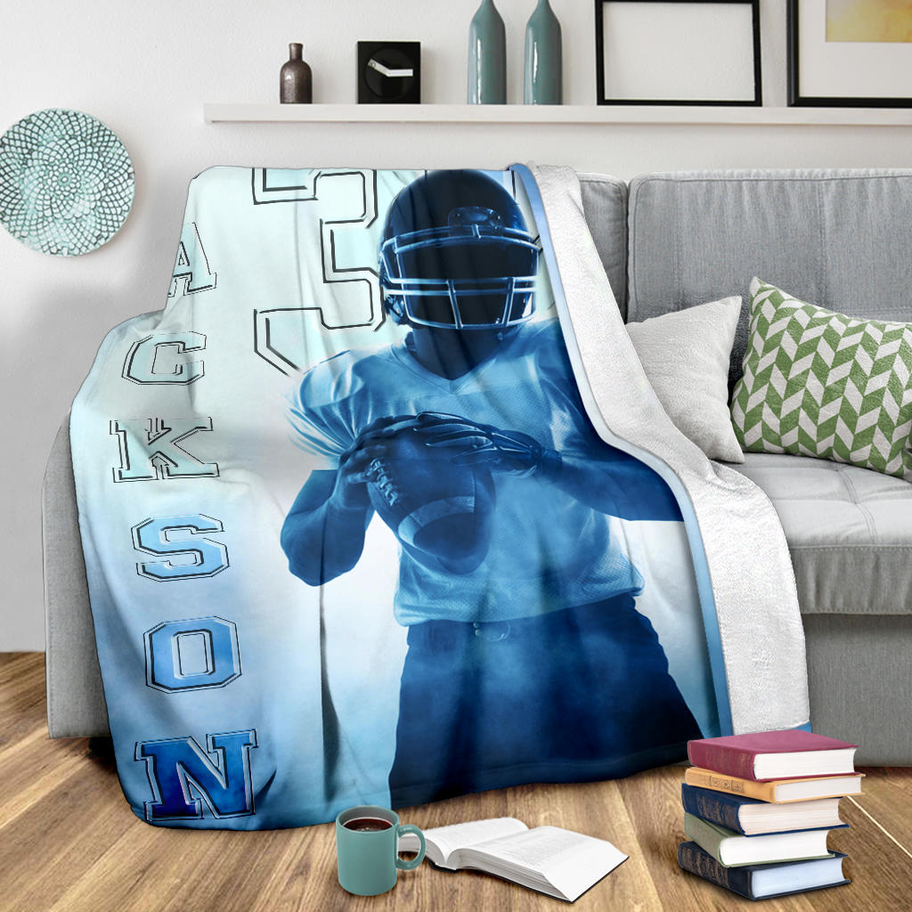 Ohaprints-Fleece-Sherpa-Blanket-American-Football-Gift-For-Son-Boy-Men-Custom-Personalized-Name-Number-Soft-Throw-Blanket-1293-Sherpa Blanket