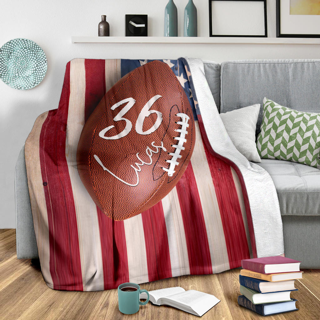 Ohaprints-Fleece-Sherpa-Blanket-American-Football-Gift-For-Son-Boy-Men-Custom-Personalized-Name-Number-Soft-Throw-Blanket-1365-Sherpa Blanket