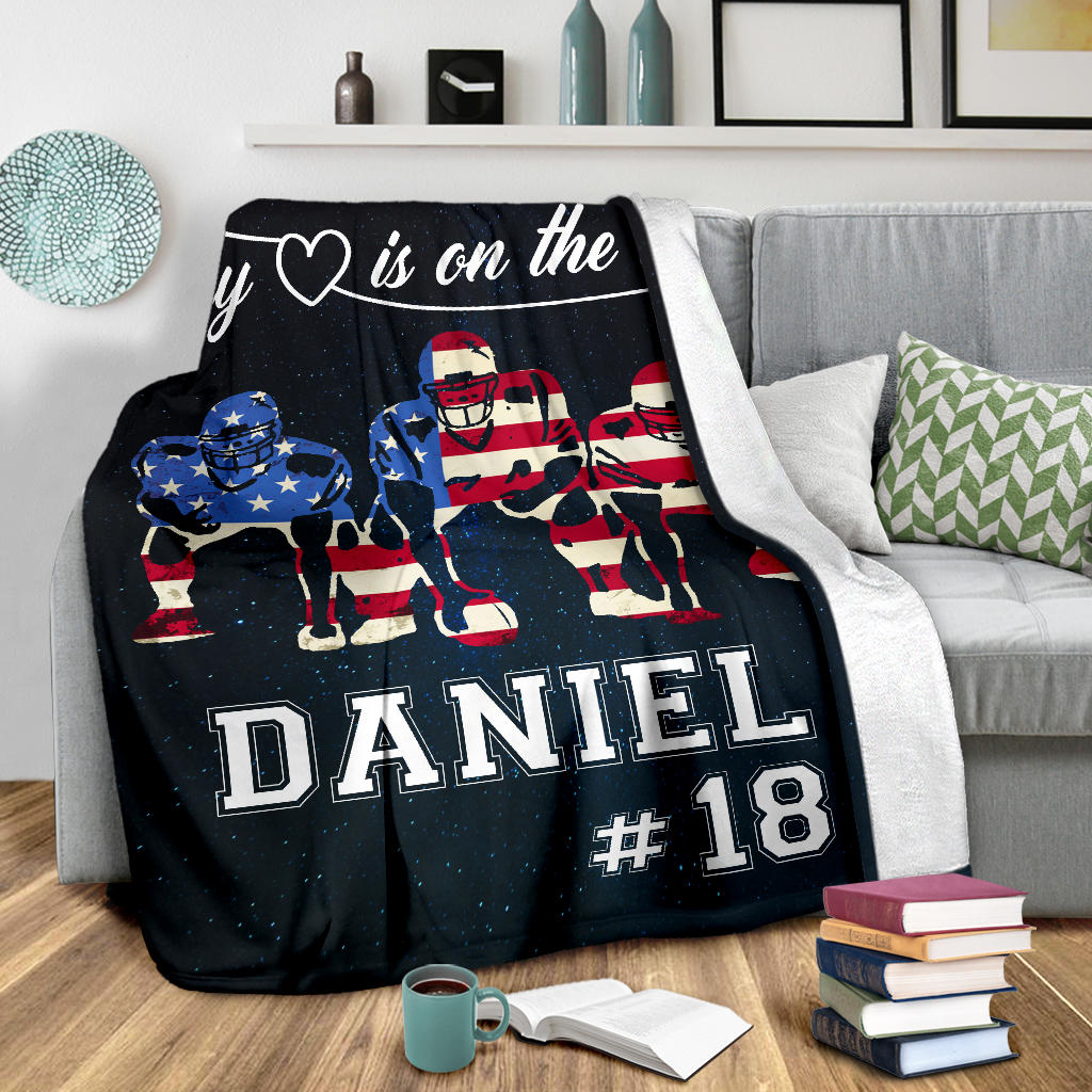 Ohaprints-Fleece-Sherpa-Blanket-American-Football-Gift-For-Son-Boy-Men-Custom-Personalized-Name-Number-Soft-Throw-Blanket-1532-Sherpa Blanket