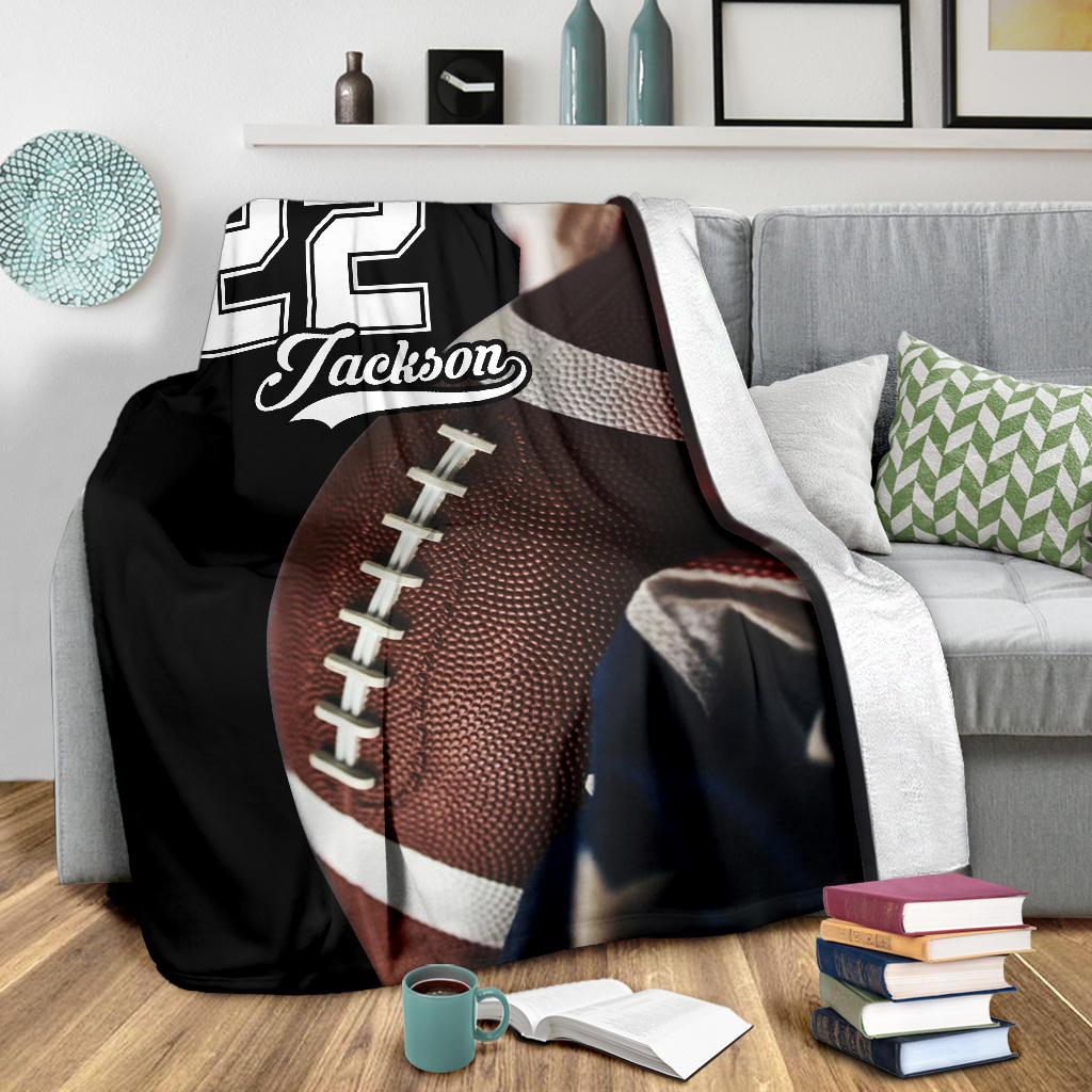 Ohaprints-Fleece-Sherpa-Blanket-American-Football-Gift-For-Son-Boy-Men-Custom-Personalized-Name-Number-Soft-Throw-Blanket-1864-Sherpa Blanket