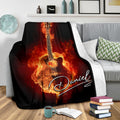 Ohaprints-Fleece-Sherpa-Blanket-Fire-Flame-Acoustic-Guitar-Lover-Gift-Guitarist-Black-Custom-Personalized-Name-Soft-Throw-Blanket-1680-Sherpa Blanket