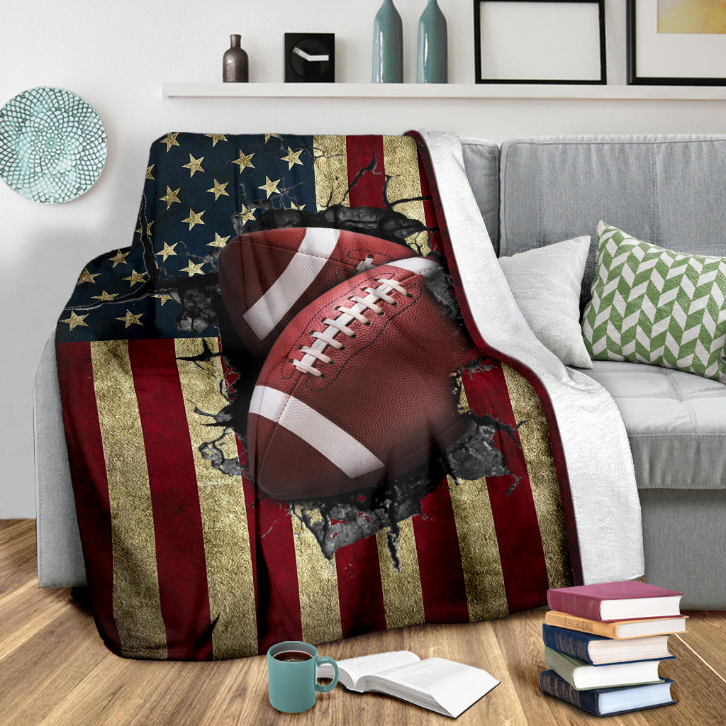 Ohaprints-Fleece-Sherpa-Blanket-American-Football-Gift-For-Son-Boy-Men-Soft-Throw-Blanket-1244-Sherpa Blanket