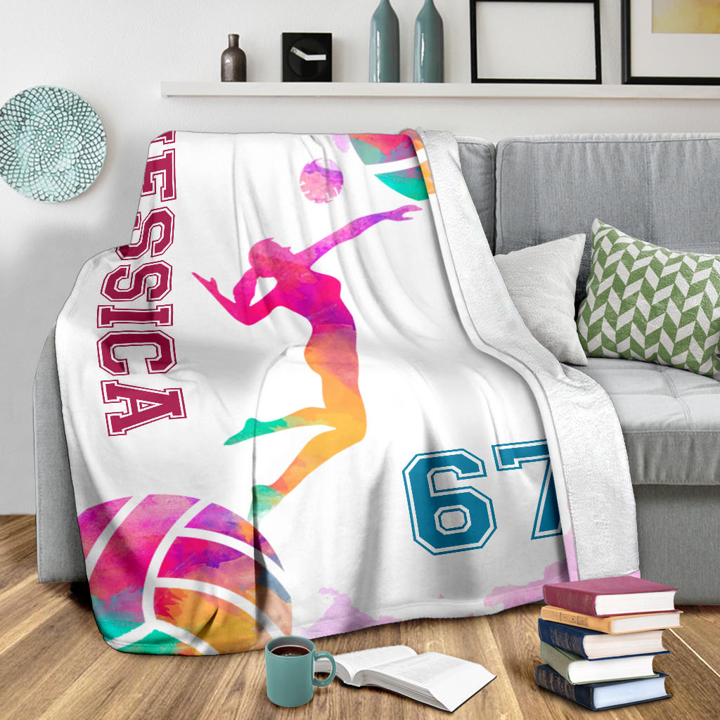 Ohaprints-Fleece-Sherpa-Blanket-Volleyball-Gift-For-Daughter-Girl-Custom-Personalized-Name-Number-Soft-Throw-Blanket-1858-Sherpa Blanket