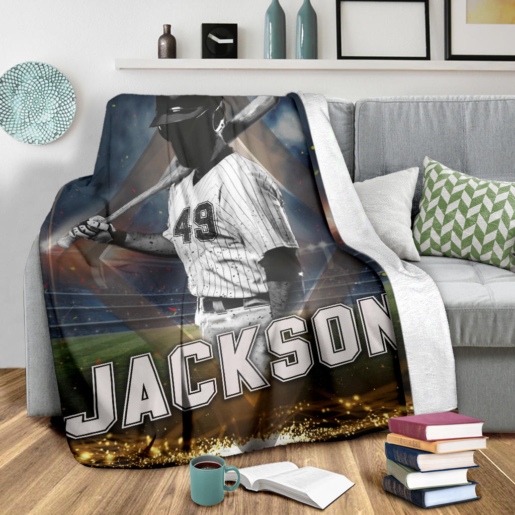 Ohaprints-Fleece-Sherpa-Blanket-Baseball-Gift-For-Son-Boy-Custom-Personalized-Name-Number-Soft-Throw-Blanket-1493-Sherpa Blanket