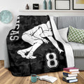 Ohaprints-Fleece-Sherpa-Blanket-American-Football-Gift-For-Son-Boy-Men-Custom-Personalized-Name-Number-Soft-Throw-Blanket-1405-Sherpa Blanket