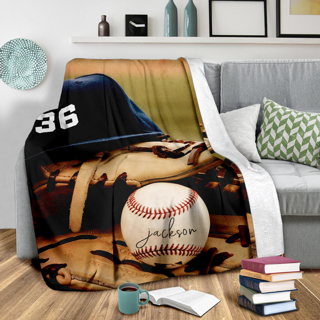 Ohaprints-Fleece-Sherpa-Blanket-Baseball-Gift-For-Son-Boy-Custom-Personalized-Name-Number-Soft-Throw-Blanket-1483-Sherpa Blanket