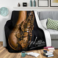 Ohaprints-Fleece-Sherpa-Blanket-Saxophone-Lover-Gift-Saxophone-Artist-Vintage-Black-Custom-Personalized-Name-Soft-Throw-Blanket-1887-Sherpa Blanket