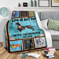 Ohaprints-Fleece-Sherpa-Blanket-Life-Better-With-Dachshund-Gift-For-Dog-Lovers-Soft-Throw-Blanket-1781-Sherpa Blanket