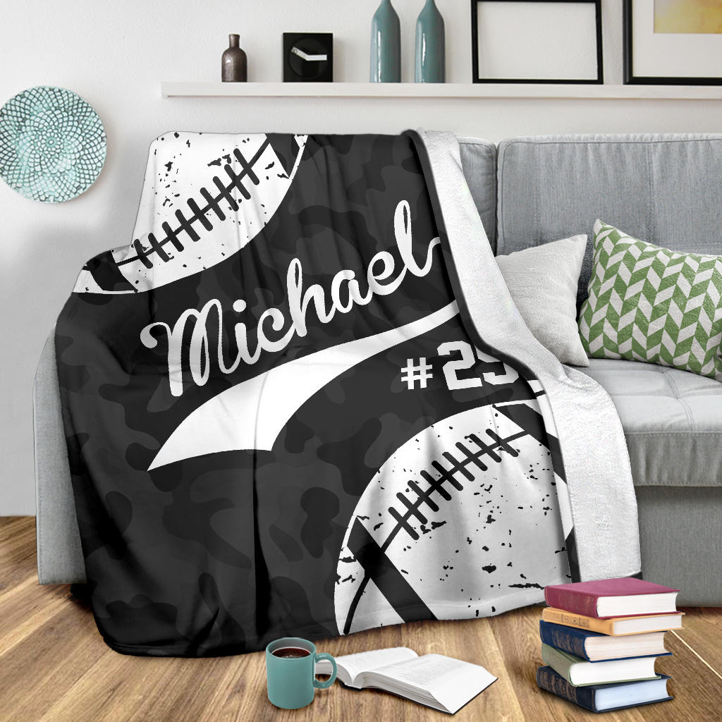 Ohaprints-Fleece-Sherpa-Blanket-American-Football-Gift-For-Son-Boy-Men-Custom-Personalized-Name-Number-Soft-Throw-Blanket-1392-Sherpa Blanket