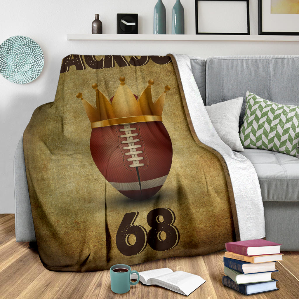 Ohaprints-Fleece-Sherpa-Blanket-American-Football-Gift-For-Son-Boy-Men-Custom-Personalized-Name-Number-Soft-Throw-Blanket-1924-Sherpa Blanket